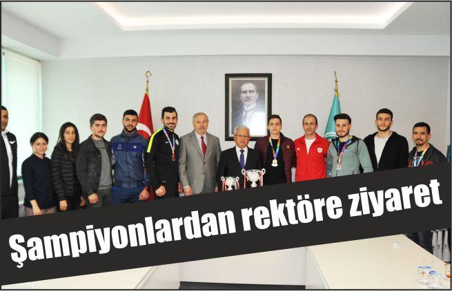 BAÜN’lü Şampiyon Sporculardan Rektör Özdemir’e Ziyaret