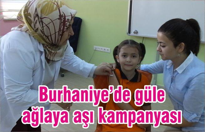 Burhaniye’de güle ağlaya aşı kampanyası