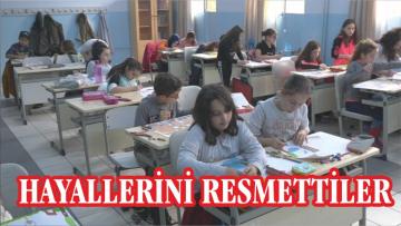 ÇOCUKLAR HAYAL ETTİKLERİ KENTLERİ RESMETTİLER