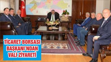 TİCARET BORSASI BAŞKANI’NDAN VALİ ZİYARETİ