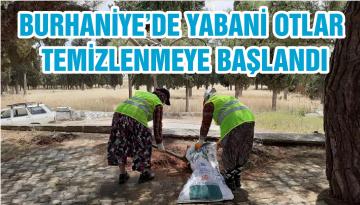 BURHANİYE’DE YABANİ OTLAR TEMİZLENMEYE BAŞLANDI