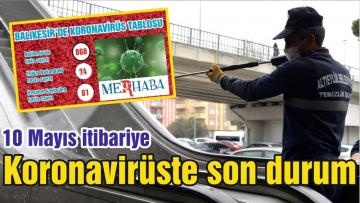 Balıkesir’de koronavirüste 10 Mayıs tablosu