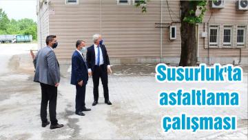 Susurluk’ta asfaltlama çalışması