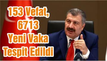 153 Vefat, 6713 Yeni Vaka Tespit Edildi