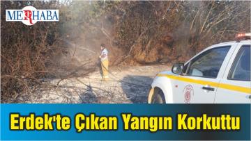 Erdek’te Çıkan Yangın Korkuttu