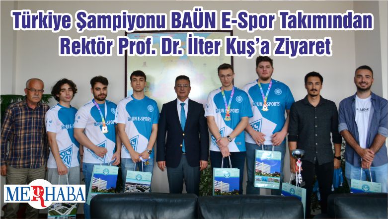 Türkiye Şampiyonu BAÜN E-Spor Takımından Rektör Prof. Dr. İlter Kuş’a Ziyaret