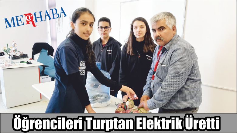 Öğrencileri Turptan Elektrik Üretti